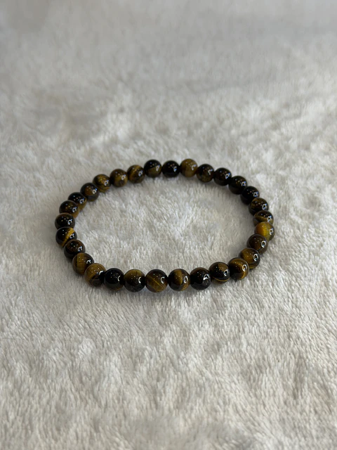 Pulseira de Olho de Tigre 4 mm – Proteção e Prosperidade