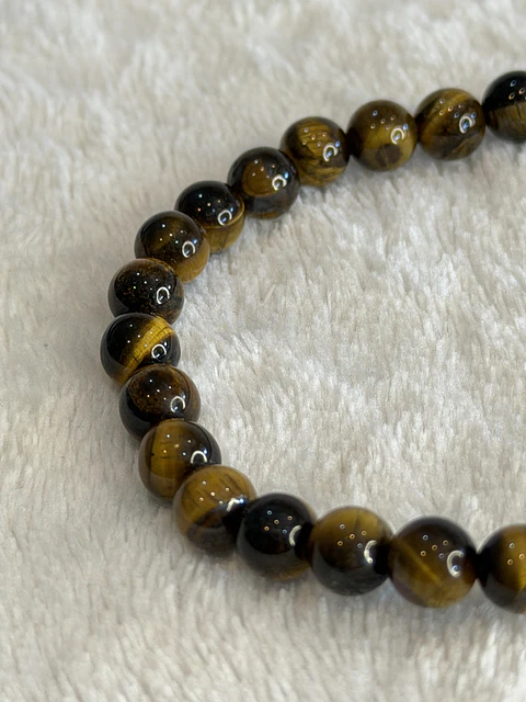 Pulseira de Olho de Tigre 4 mm – Proteção e Prosperidade