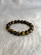 Pulseira de Olho de Tigre 10 mm – Proteção e Prosperidade - Thumbnail 1