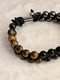 Pulseira de Olho de Tigre, Ónix e Hematite 4 mm – Proteção - Thumbnail 2