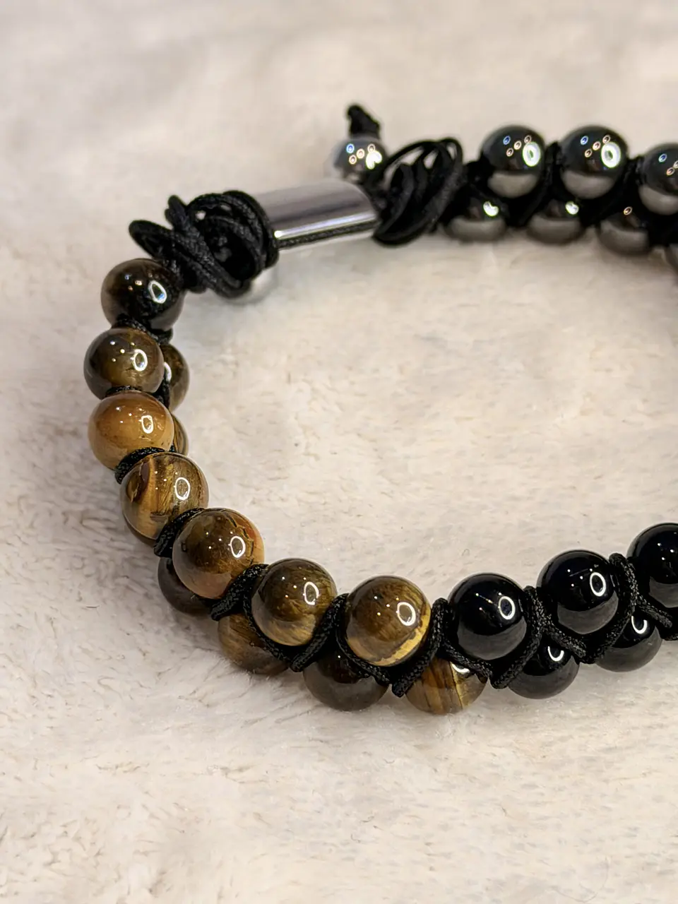 Pulseira de Olho de Tigre, Ónix e Hematite 4 mm – Proteção 2