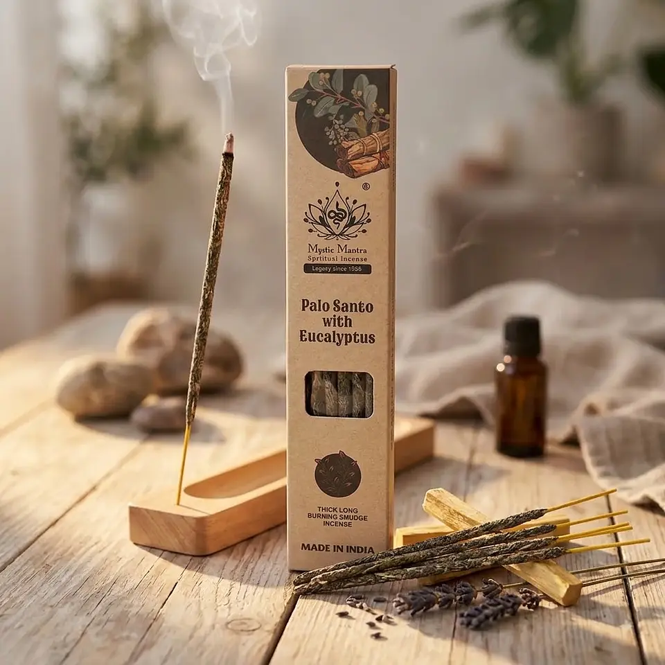 Incenso Mystic Mantra de Palo Santo e Eucalipto – Limpeza Energética 1