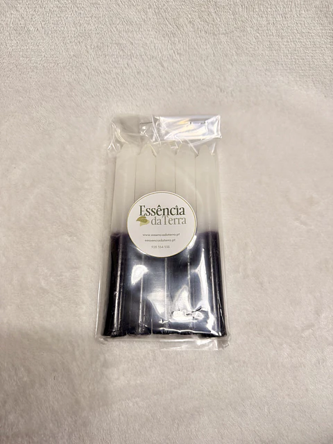Vela Preta e Branca 14cm – Proteção