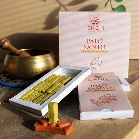Blocos de Incenso de Palo Santo com Queimador – Limpeza Energética