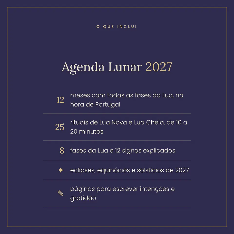 Agenda Lunar 2027 (PDF) – Calendário Lunar e Rituais 2
