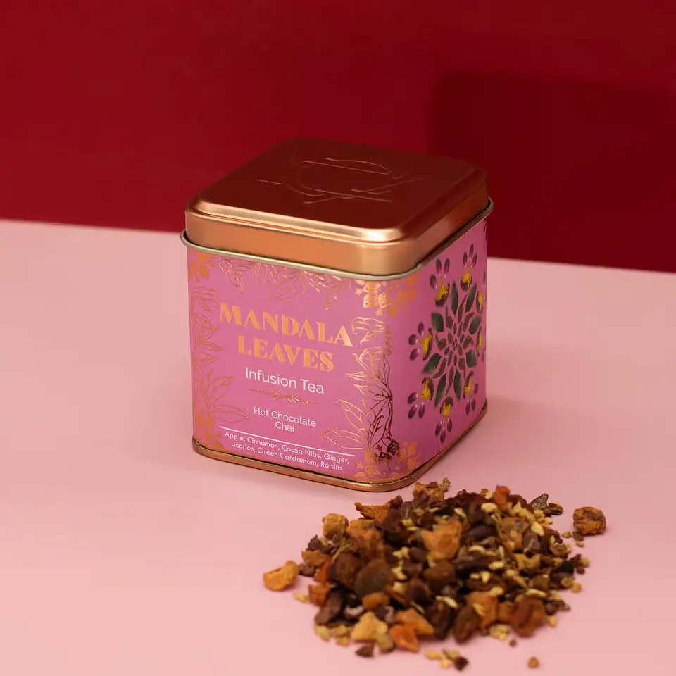 Chocolate Quente Orgânico Chai em Lata 50g – Meditação e Calma 1