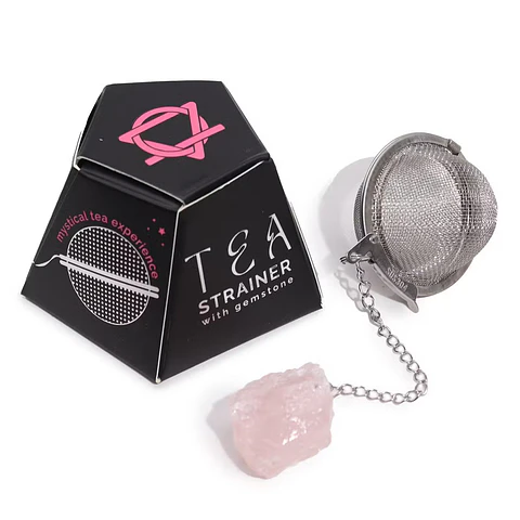 Coador de Chá com Quartzo Rosa – Amor e Calma