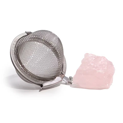Coador de Chá com Quartzo Rosa – Amor e Calma