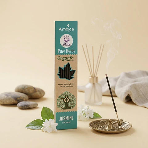 Incenso Orgânico de Jasmim Ambica – Amor e Harmonia