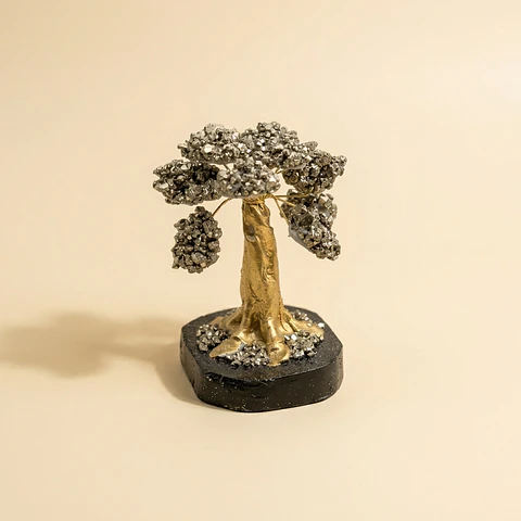 Árvore da Fortuna de Pirite 6,5cm – Prosperidade