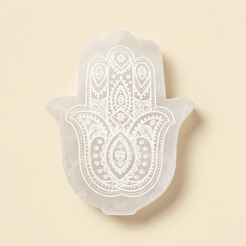 Mão de Fátima em Selenite – Proteção