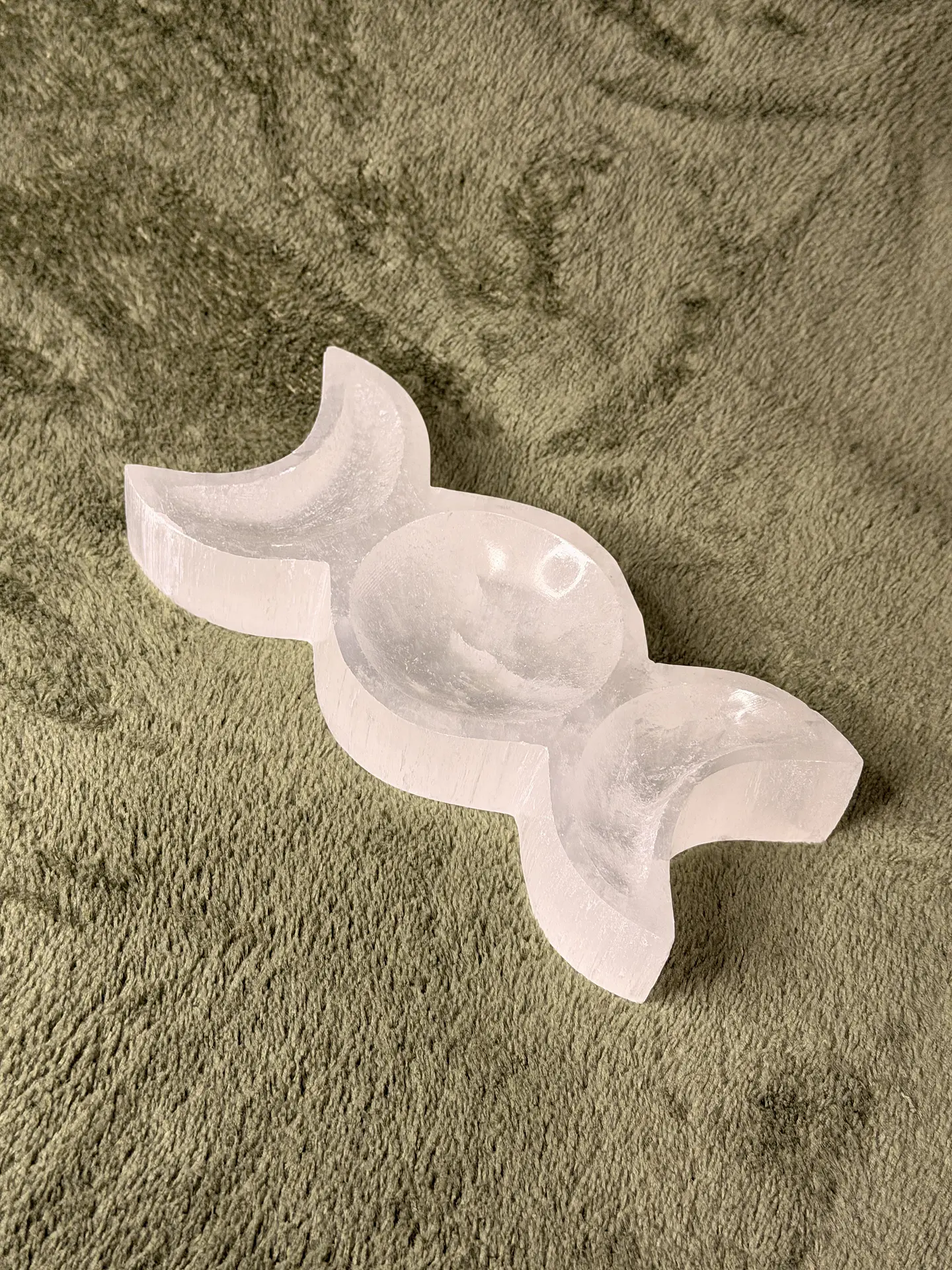 Taça de Selenite Tripla Lua – Limpeza Energética 3