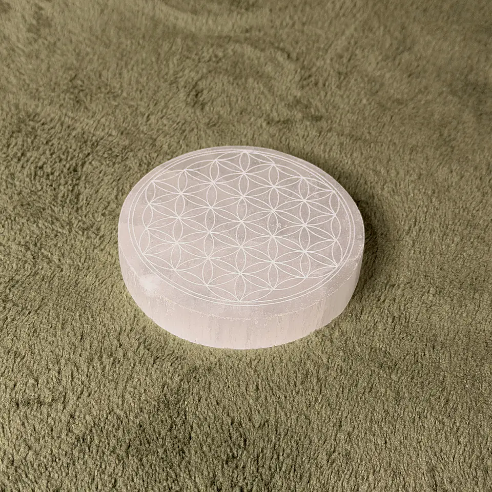 Base de Selenite Flor da Vida – Limpeza Energética 1