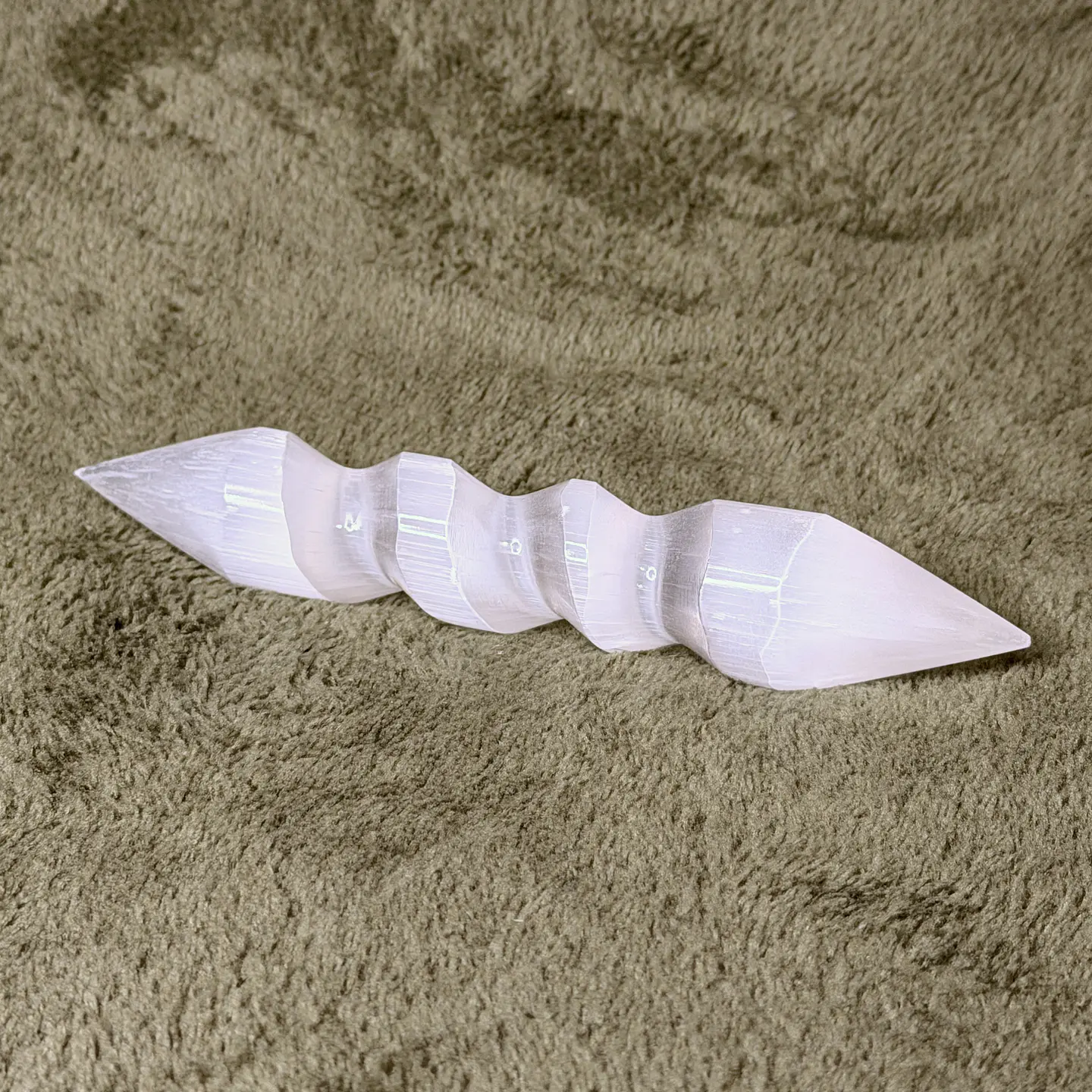 Varinha de Selenite Biterminada 15cm – Limpeza Energética 1