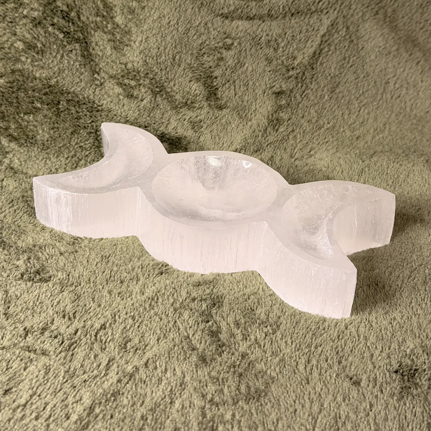 Taça de Selenite Tripla Lua – Limpeza Energética 1