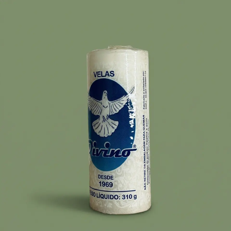 Vela Divino Branca 310g – Paz e Devoção 3