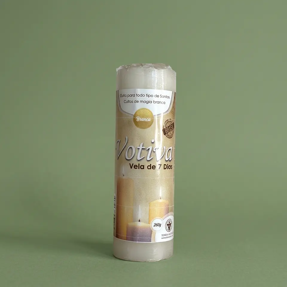 Vela de 7 Dias Branca – Paz e Devoção 1
