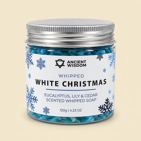 Sabonete Cremoso Natal Branco Eucalipto, Lírio e Cedro 120 g – Limpeza Energética