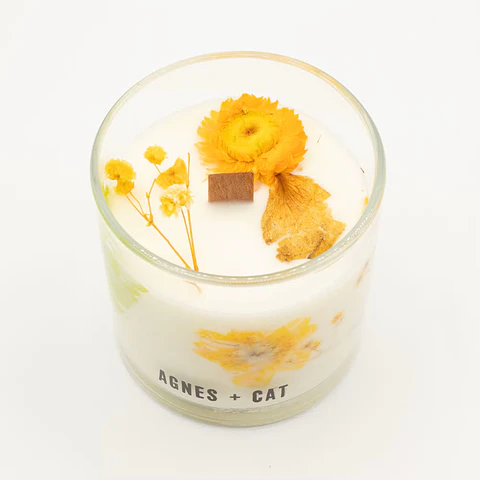 Vela de Cera de Soja Botânica Rydal Oudh com Flores Secas – Meditação e Calma