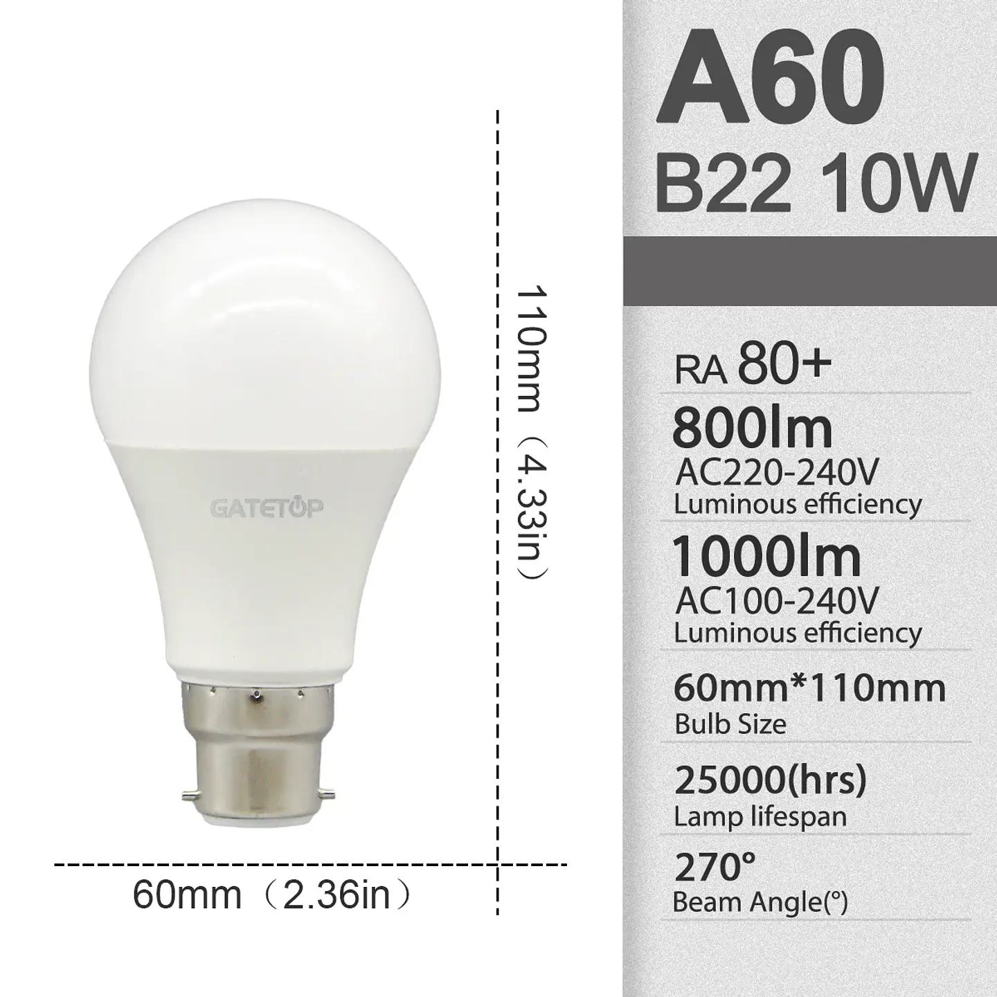 Lâmpadas LED SEM Flicker 8
