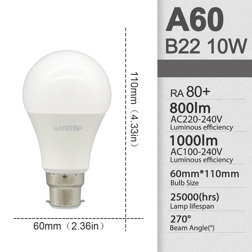 Lâmpadas LED SEM Flicker 8