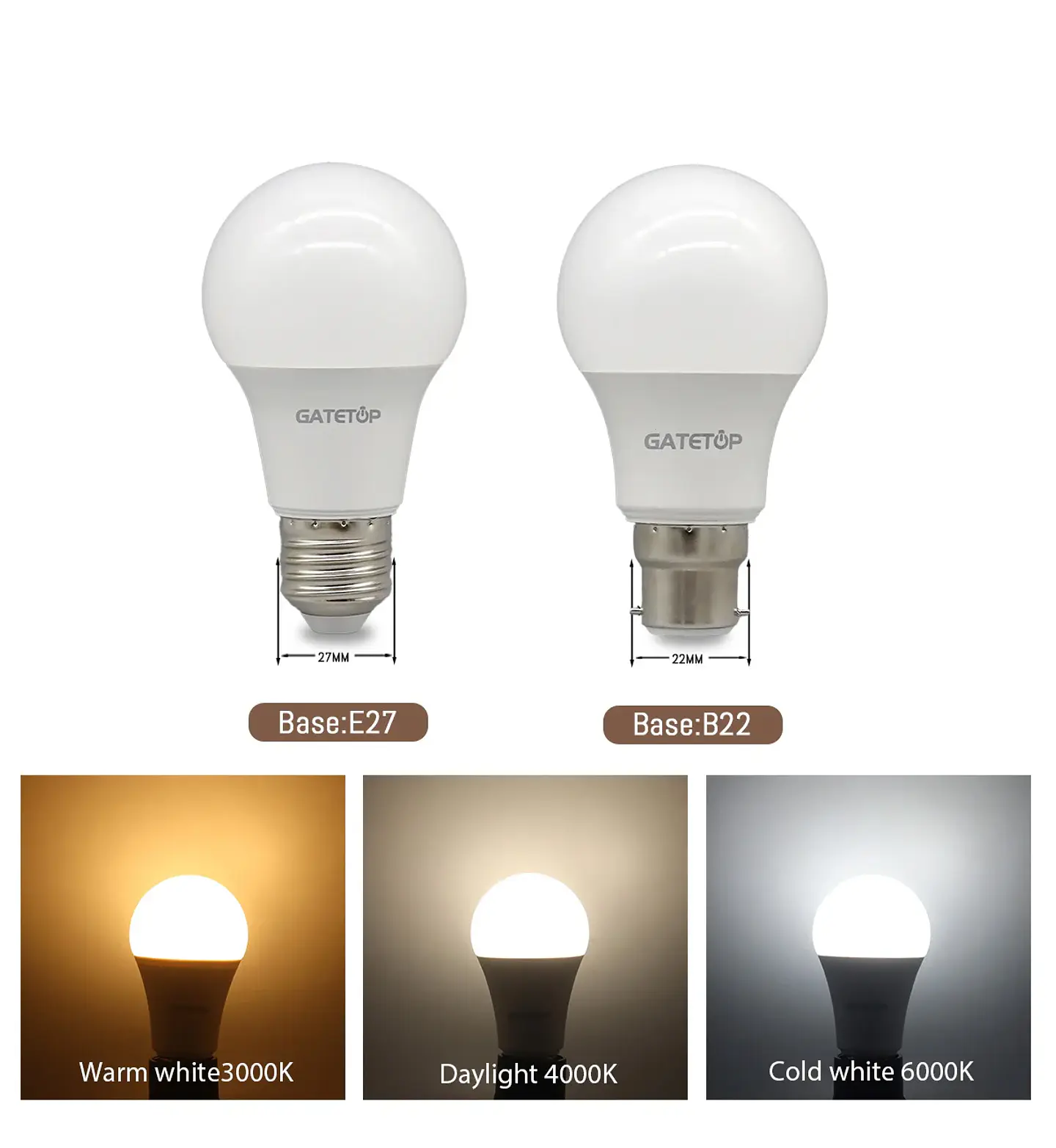 Lâmpadas LED SEM Flicker 12