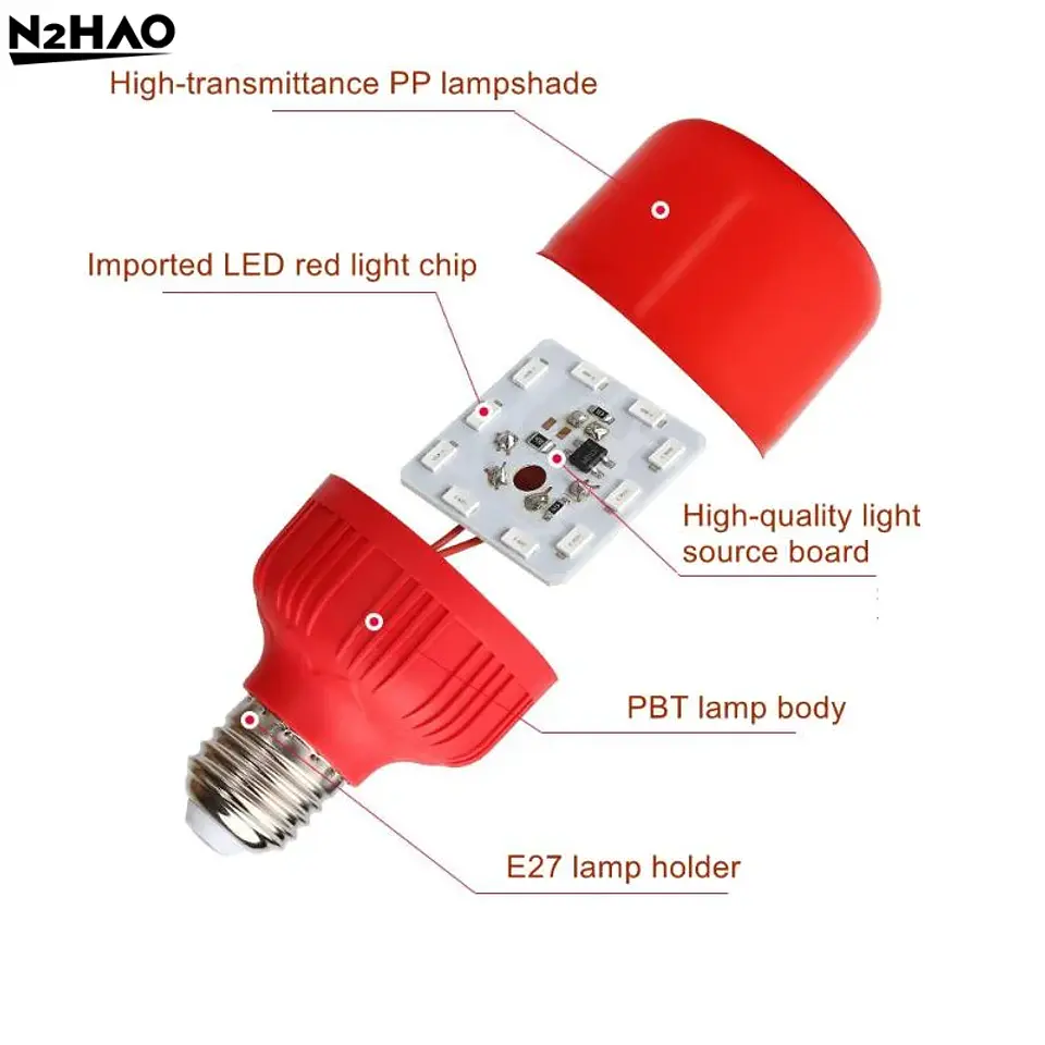 Lâmpada de Luz Vermelha E27/B22 AC 2