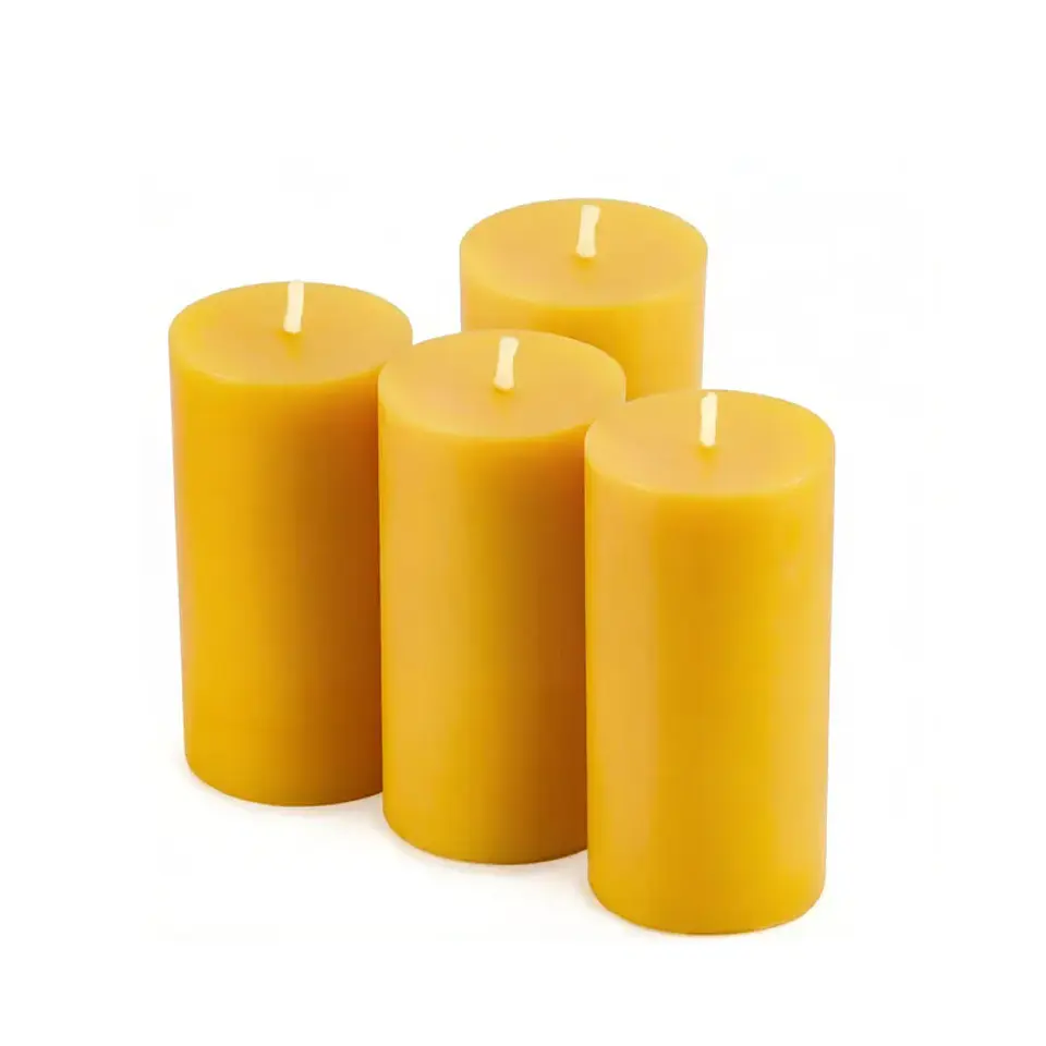 Lote de 4 Velas de Cera de Abelha Natural 1