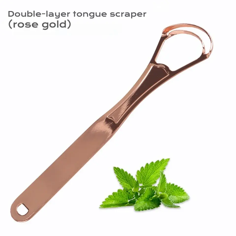 Raspador de Língua em Aço Inoxidável 14