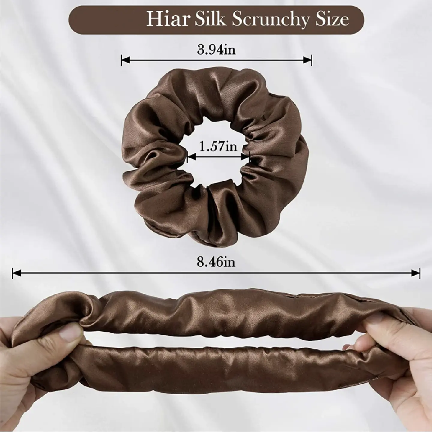 Conjunto de Elásticos Para o Cabelo 100% Seda de Amoreira 10