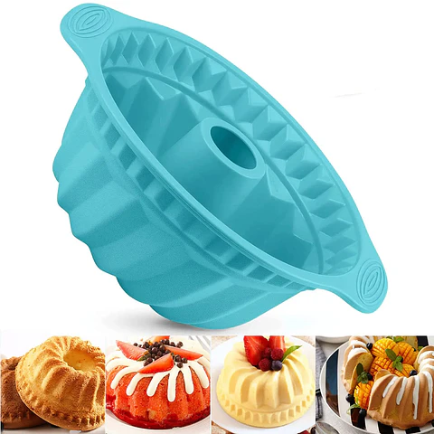 Forma em Silicone para Bolos e Pudins