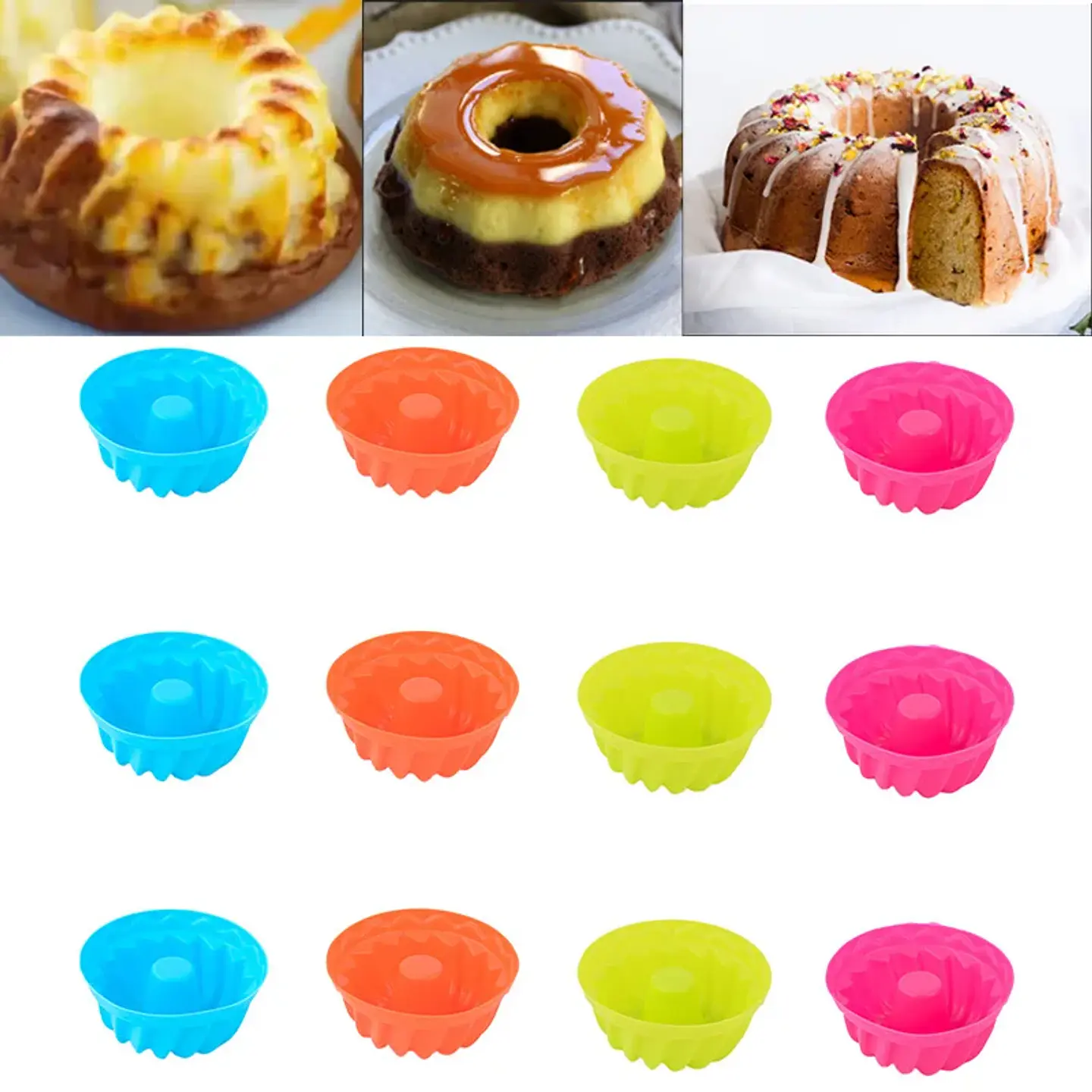 Conjunto de 12 Formas de Silicone 6