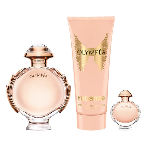 SET OLYMPEA 80ml edp + 6ml + crema perfumada 