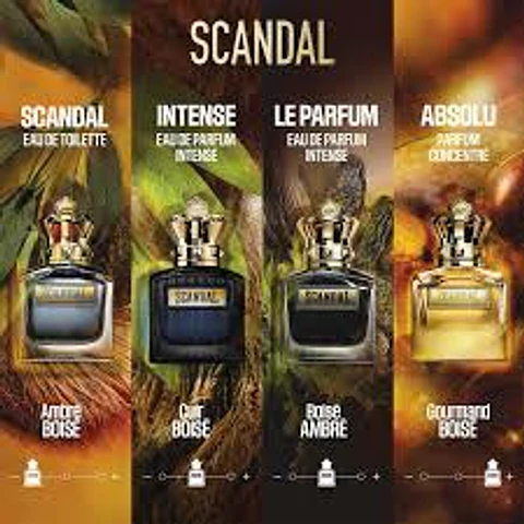 SET SCANDAL POUR HOMME 100ml EDT  + 10ML +GEL DE BAÑO