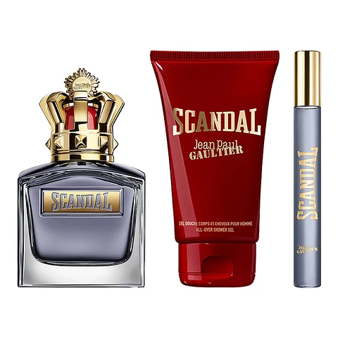 SET SCANDAL POUR HOMME 100ml EDT  + 10ML +GEL DE BAÑO