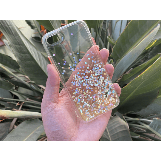 carcasa transparente degrades brillitos iphone 7/8/SE2020