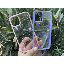 Carcasa Transparente Con Brillitos y Estrellitas Sobresaliente iPhone 11 Pro 