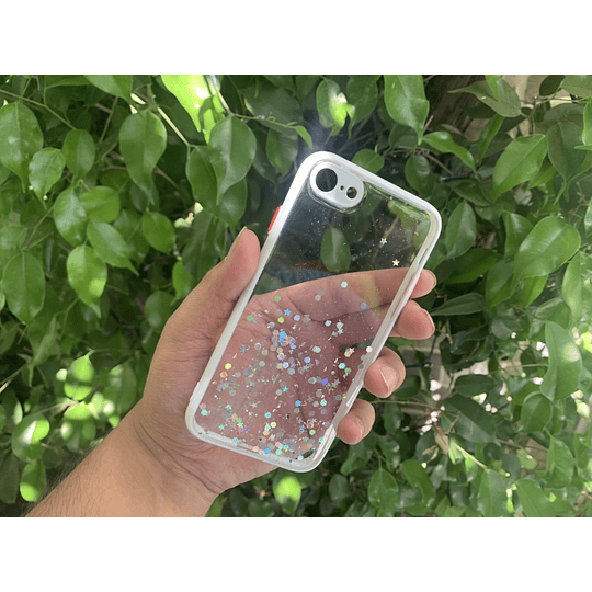 carcasa transparente degrades brillitos iphone 7