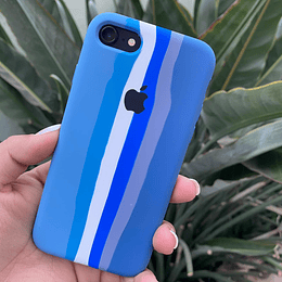 Carcasa multicolor azul iphone 7 - 8 - SE 2020