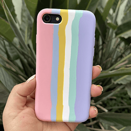 Carcasa multicolor colores claros iphone 7/8 PLUS  (sin logo)