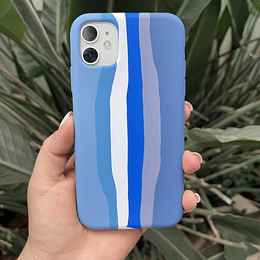 Carcasa multicolor azul iphone 11 (sin logo)