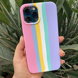 Carcasa multicolor colores claros iphone 12 PRO MAX (sin logo)
