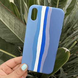 Carcasa multicolor azul iphone XR (sin logo)
