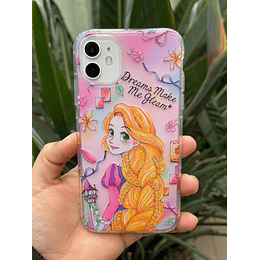 Carcasa princesas transparente con efecto colores iphone 11