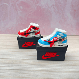 funda airpods pro diseño "air jordan 1 off white con caja"