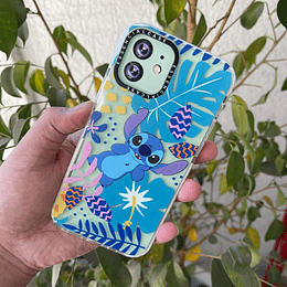 Carcasa transparente EC iphone 12 / 12 pro diseño Stitch flores