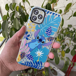 Carcasa transparente EC iphone 11 pro MAX diseño Stitch flores