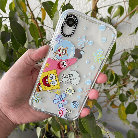 Carcasa transparente EC iphone Xr diseño Bob Esponja