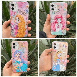 Carcasa princesas transparente con efecto colores iphone 12 mini