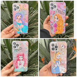 Carcasa princesas transparente con efecto colores iphone 12 pro max
